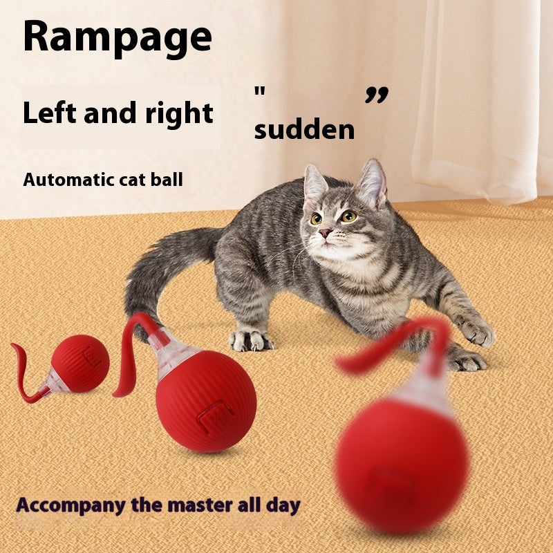 Smart Auto Rolling Cat Ball – 3 Play Modes & Motion Activated