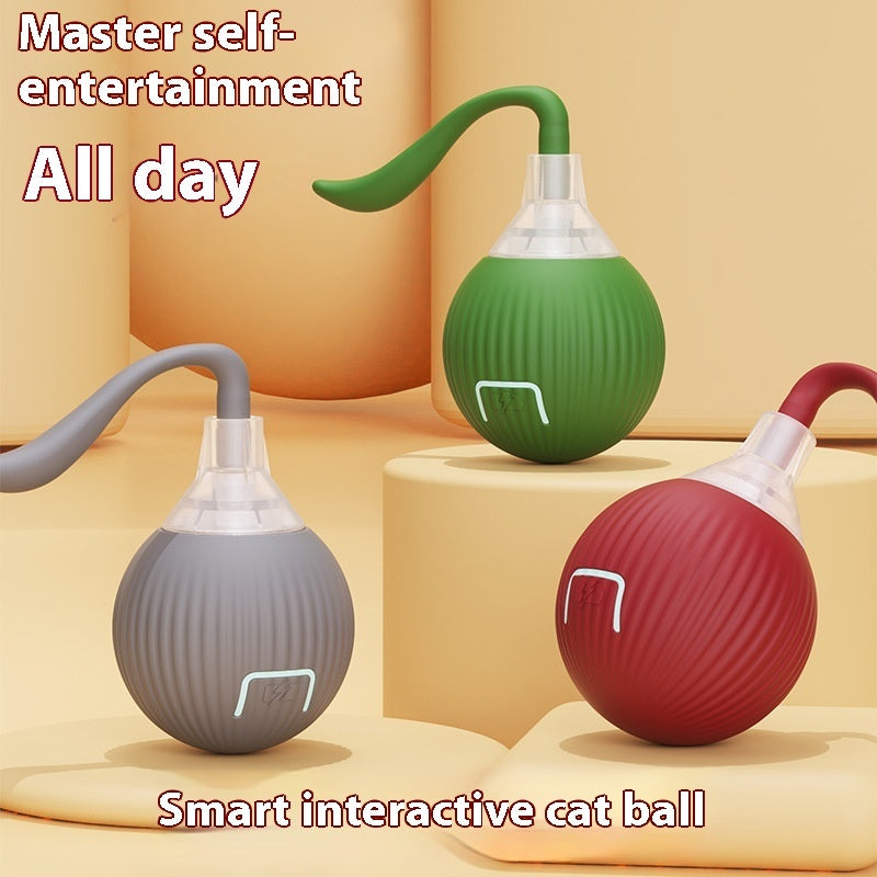Smart Auto Rolling Cat Ball – 3 Play Modes & Motion Activated